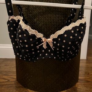 Adorable black and white polka dot bra by Freya 30FF